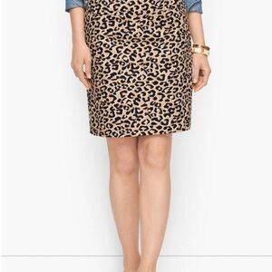 Talbots NWT A-line Cheetah Print Skirt, Size 14